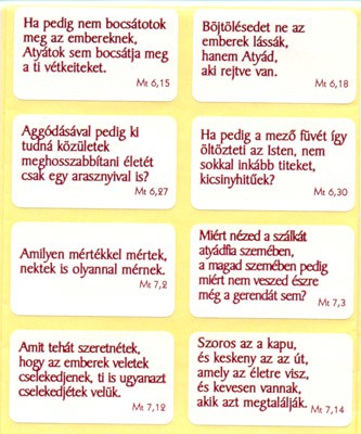 Hegyi beszéd matricák