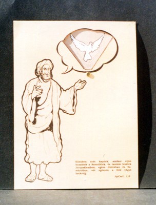 Péter Jézusról tanít - forgatós síkmakett