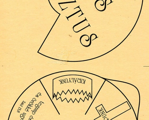 Jézus Krisztus tegnap és ma... - forgatós síkmakett