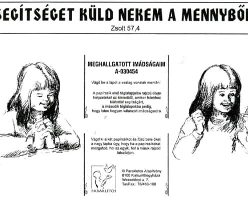 Meghallgatott imádságaim - síkmakett