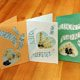 Virágablakok - szárazvirág díszítésű üdvözlőlapok