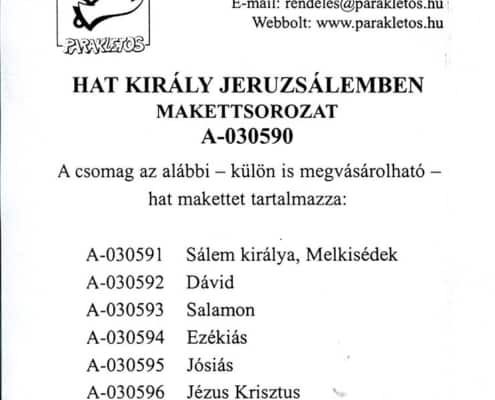 Hat király - hajtogatós makett