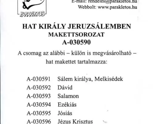 Hat király - hajtogatós makett
