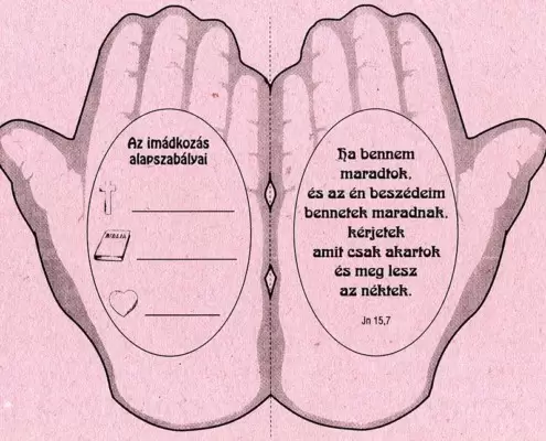Imádkozó kéz - síkmakett