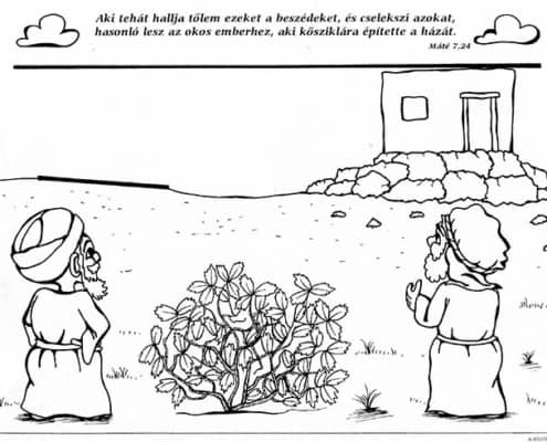 Az okos és a bolond építő - mozgatós síkmakett