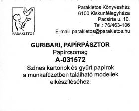 Guribari, papírpásztor - papírcsomag