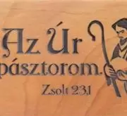 Hűtőmágnes, fa, szögletes (Az Úr)