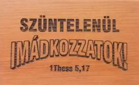 Hűtőmágnes, fa, szögletes (Szüntelenül)
