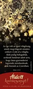 Karácsonyi könyvjelző csomag - Jézus a világ világossága