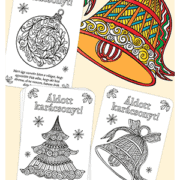 Karácsonyi színezős kártyák