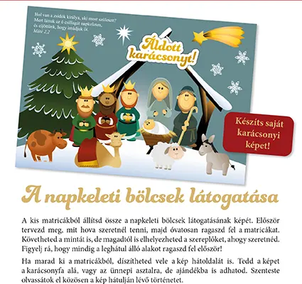 A napkeleti bölcsek látogatása - Bibliai matricázó