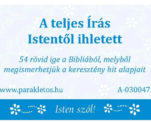 A teljes írás Istentől ihletett (igés kártyacsomag)